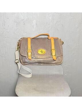 Y2K Leather Messenger Bag from FOSSIL Crossbody or Top Handle Laptop Bag